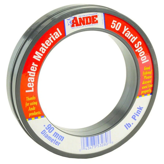 Ande Pink Monofilament Leader 50yd-Line - Leader-Ande-20lb-Fishing Station