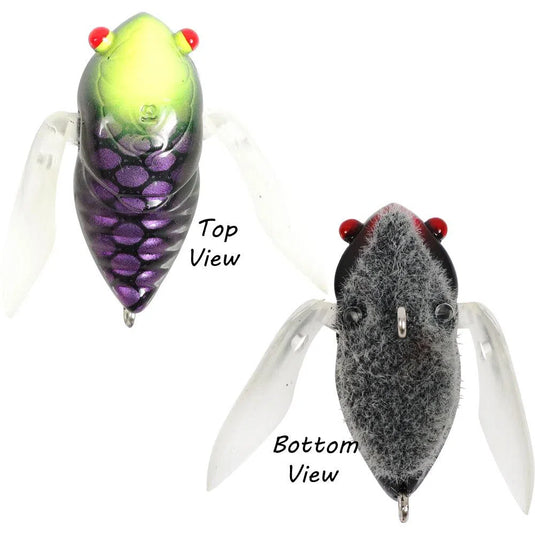 Atomic Hardz Cicada-Lure - Small Surface-Atomic-Fur Bottom Black-35-Fishing Station