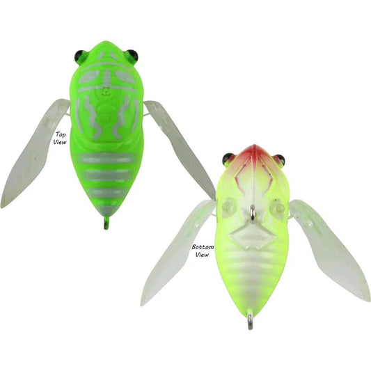 Atomic Hardz Cicada-Lure - Small Surface-Atomic-Green Rainforest Cicada-35-Fishing Station