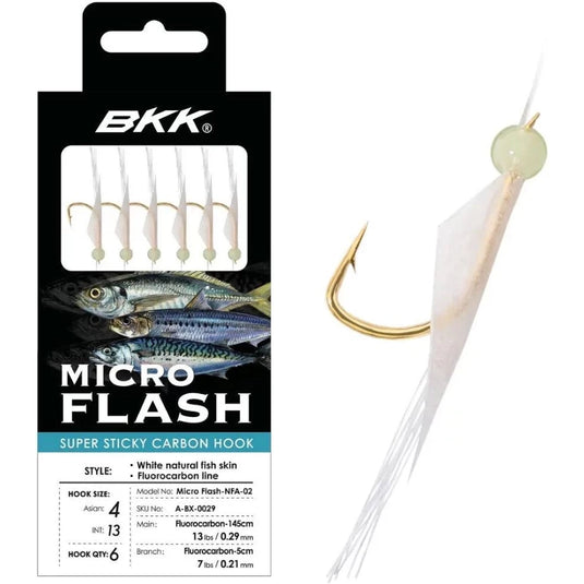 BKK Micro Flash Sabiki Rig - White