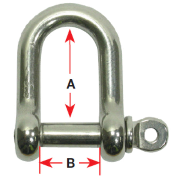 BLA Standard 'D' Shackles - Stainless Steel-Accessories - Boating-BLA-4mm - P2-Fishing Station