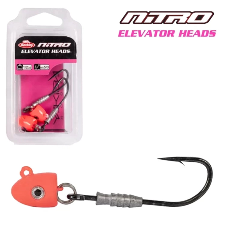 Berkley Nitro Elevator Jig Heads-Hooks - Jigheads-Berkley-Lumo Pink-1OZ-5/0-Fishing Station