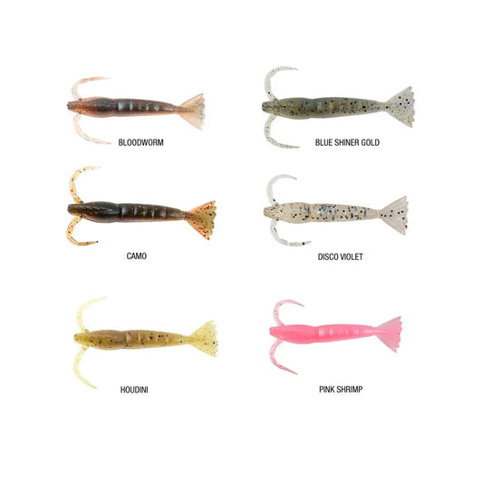 Berkley Powerbait Power Shrimp Soft Plastic Pack-Lure - Soft Plastic-Berkley-4" (4pc)-Pink Glitter-Fishing Station