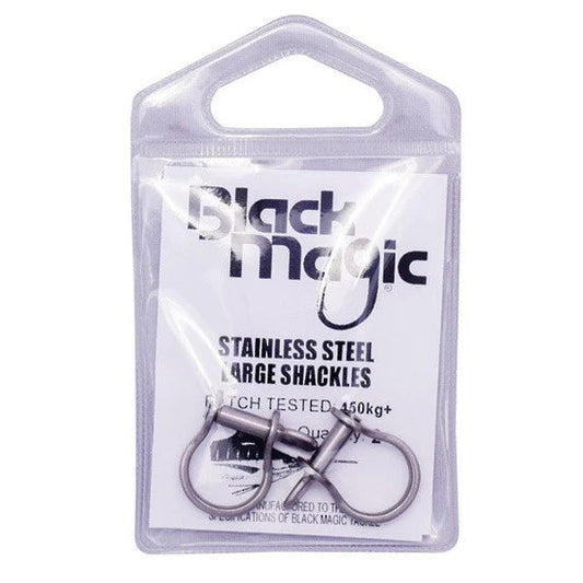 Black Magic Stainless Steel Shackle-Terminal Tackle - Rigging-Black Magic-2 Pack-Fishing Station