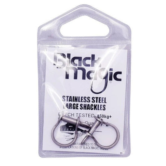 Black Magic Stainless Steel Shackle-Terminal Tackle - Rigging-Black Magic-Single-Fishing Station