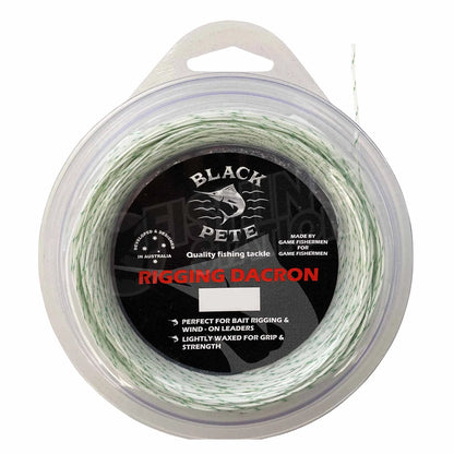 Black Pete Rigging Dacron-Line - Dacron-Black Pete-Green Spot-50lb-30m-Fishing Station