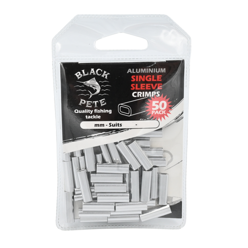 Black Pete Aluminium Sleeves Crimps-Terminal Tackle - Crimps-Black Pete-0.7mm-Fishing Station