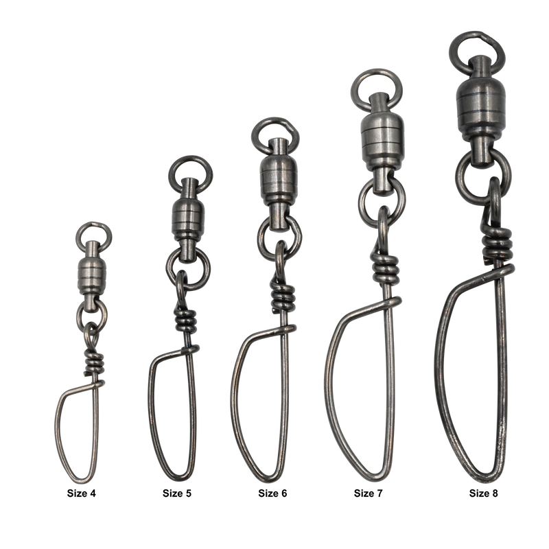Load image into Gallery viewer, Black Pete Ball Bearing Snap Swivel-Terminal Tackle - Swivels &amp; Snaps-Black Pete-3 (6-8kg)-Fishing Station
