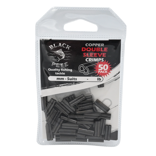 Black Pete Double Copper Sleeve Crimp-Terminal Tackle - Crimps-Black Pete-1.00mm-Fishing Station