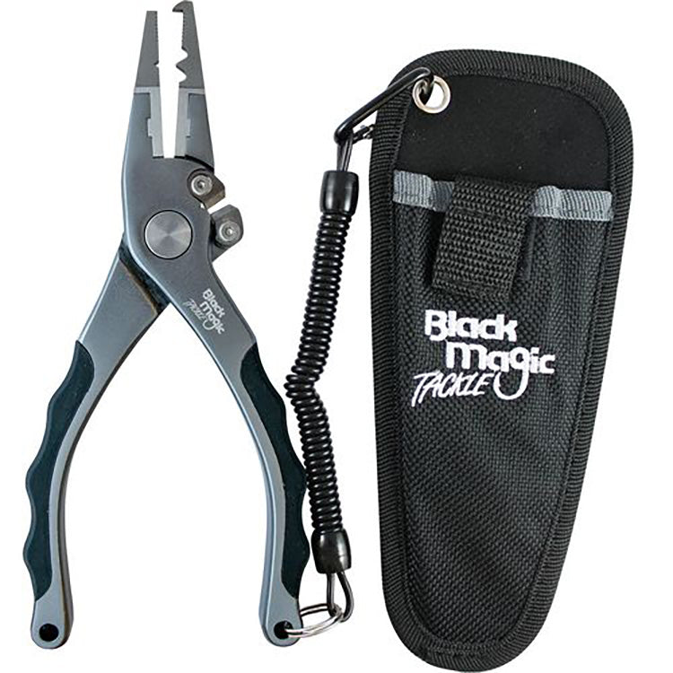 Load image into Gallery viewer, Black Magic Compact Fishing Pliers-Tools - Pliers-Black Magic-Gunmetal-Fishing Station
