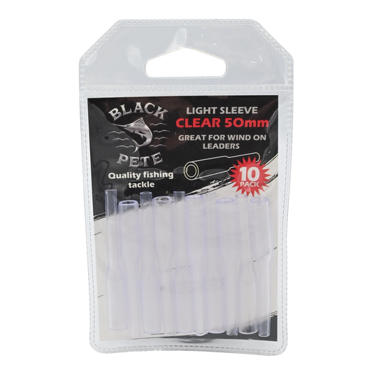 Black Pete Light Sleeves-Terminal Tackle - Beads & Tubing-Black Pete-Clear-Fishing Station