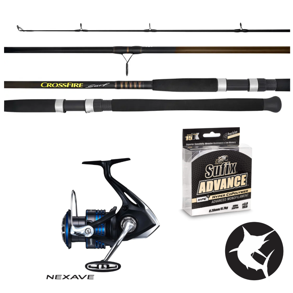 Blackfish/Whiting Beach/Estuary Fishing Combo - Nexave 3000 / Crossfire 1062