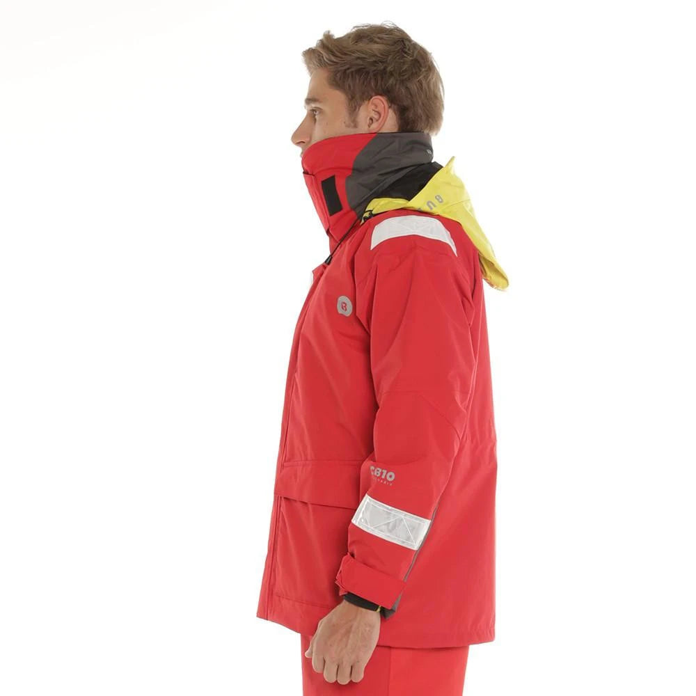 Burke Pacific Coastal CB10 Jacket - Red White-Jumpers & Jackets-Burke-XS-Fishing Station