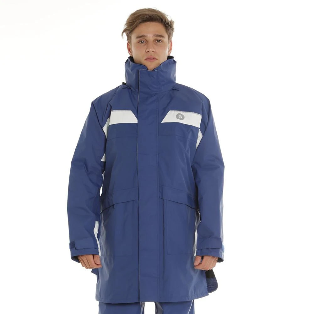 Burke Super Dry 3/4 Jacket - Blue White-Jumpers & Jackets-Burke-XS-Fishing Station