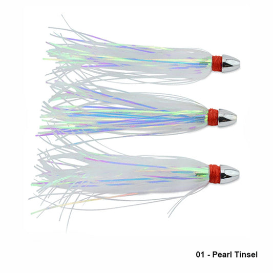 C&H Lures Pearl Baby (3pk) Skirted Trolling Lure-Lure - Skirted Trolling-C&H Lures-Pearl-Fishing Station