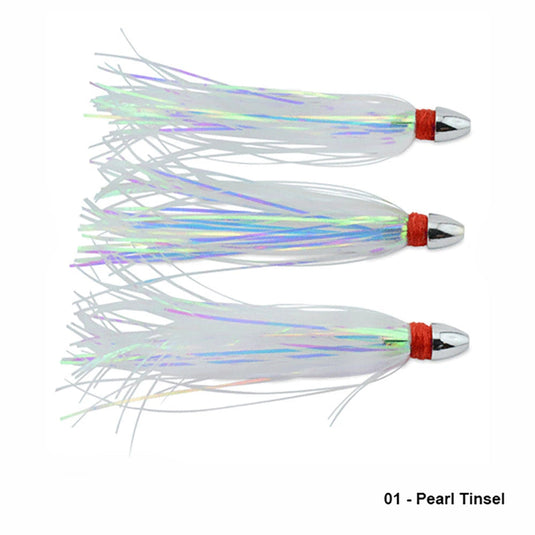 C&H Lures Pearl Baby (3pk) Skirted Trolling Lure-Lure - Skirted Trolling-C&H Lures-Pearl-Fishing Station