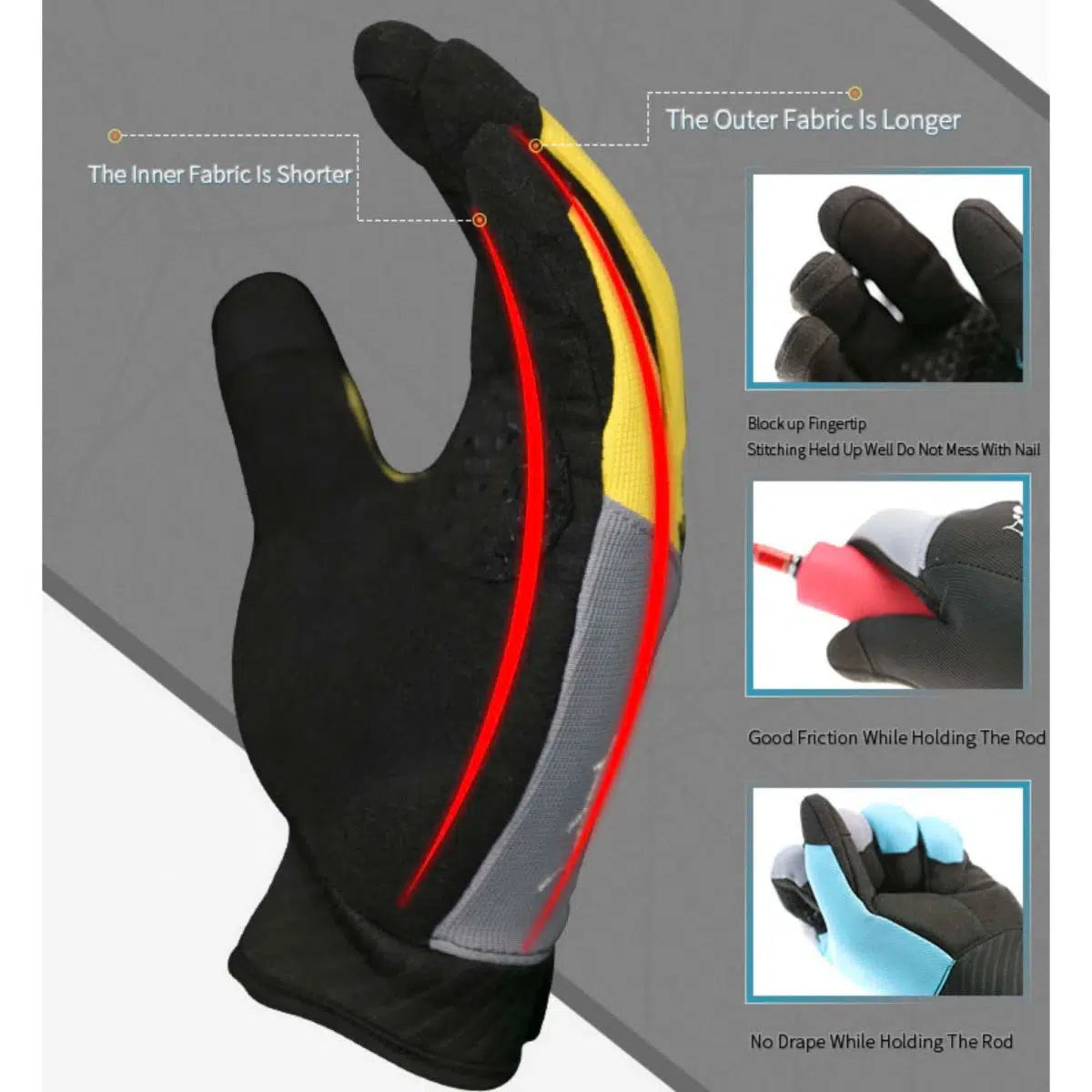 Centaur 3D Gloves-Gloves-Centaur-Black-XS-Fishing Station