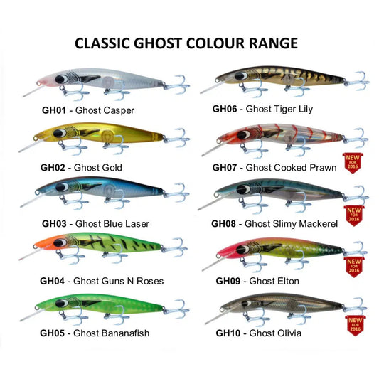 Classic Barra Ghost Series Hard Body Lure-Lure - Hardbody-Classic-120mm +3-Ghost Casper-Fishing Station