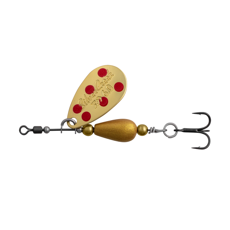 Load image into Gallery viewer, Daiwa Silvercreek Spinner-Lure - Spinnerbaits &amp; Spinners-Daiwa-6.0-Gold/Red Dot-Fishing Station

