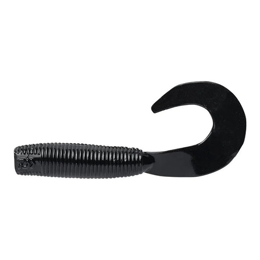 Daiwa Bait Junkie Grub-Lure - Soft Plastic-Daiwa-Black UV