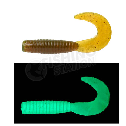 Daiwa Bait Junkie Grub-Lure - Soft Plastic-Daiwa-Motor Oil #1-2.5”-Fishing Station