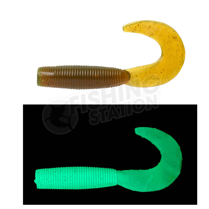 Load image into Gallery viewer, Daiwa Bait Junkie Grub-Lure - Soft Plastic-Daiwa-Motor Oil #1-2.5”-Fishing Station
