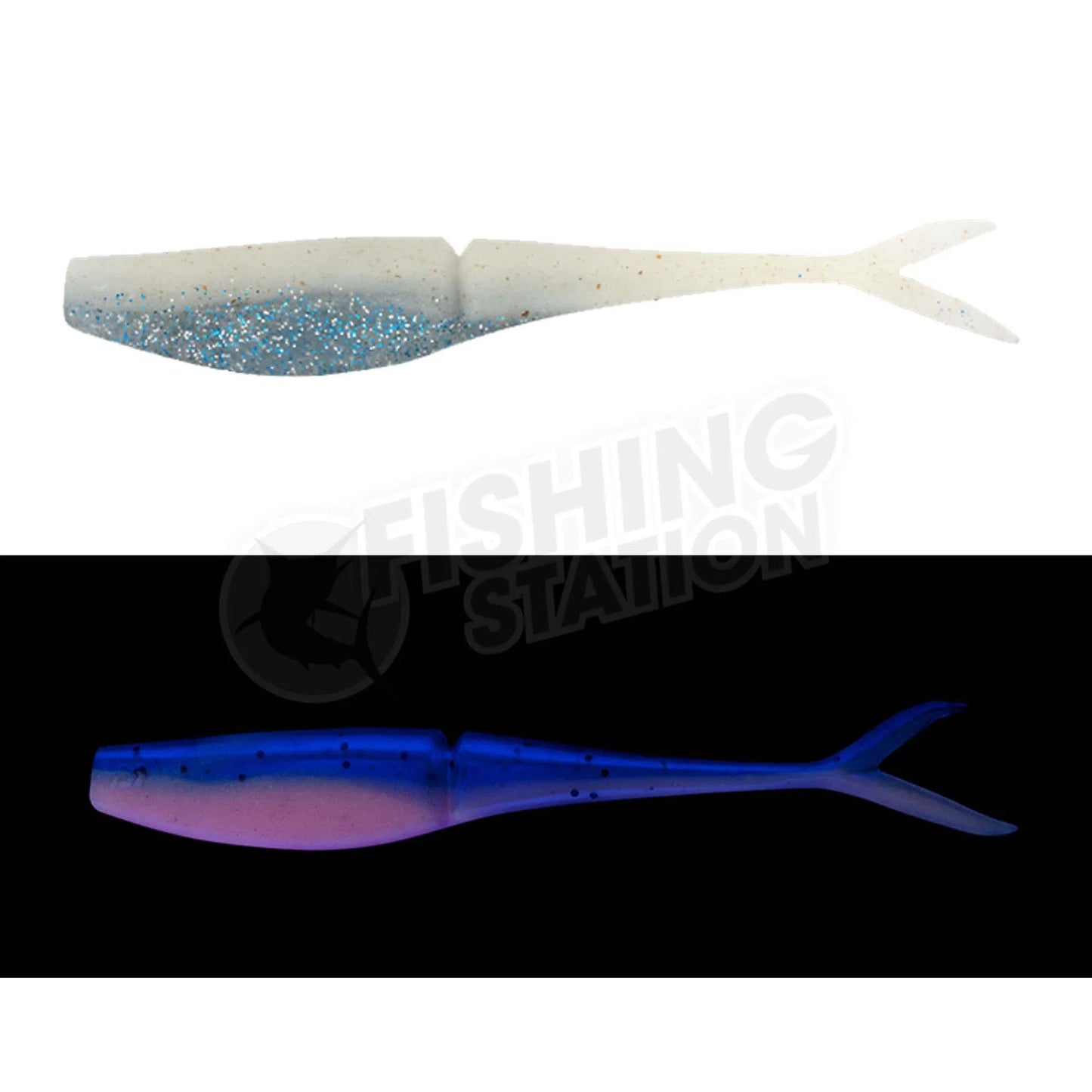 Daiwa Bait Junkie Jerkshad-Lure - Soft Plastic-Daiwa-Whitewash Glow #7-7”-Fishing Station