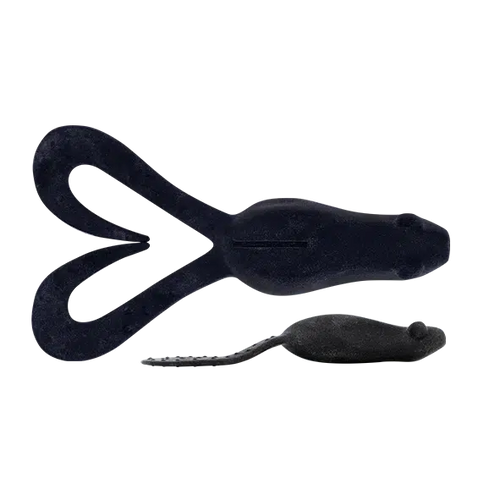 Daiwa Bait Junkie Kikker Curly Big-Lure - Soft Plastic-Daiwa-Black UV 