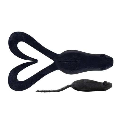 Daiwa Bait Junkie Kikker Curly Big-Lure - Soft Plastic-Daiwa-Black UV 