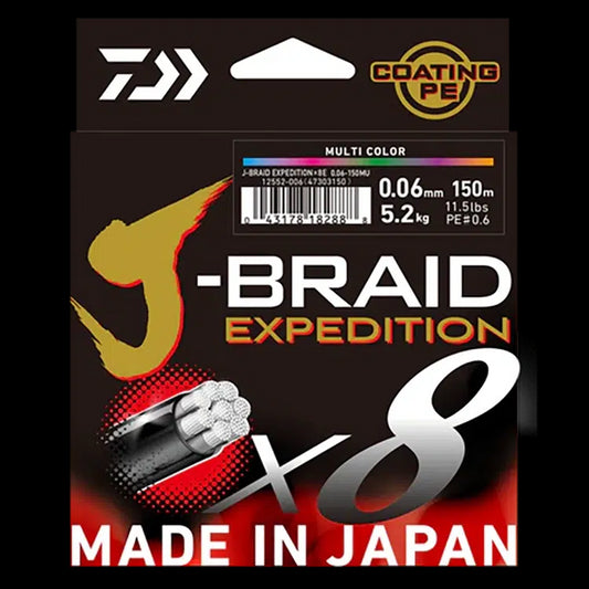 Daiwa J Braid Expedition x8 - 150m-Line - Braid-Daiwa-Multi-#0.6 8lb-Fishing Station