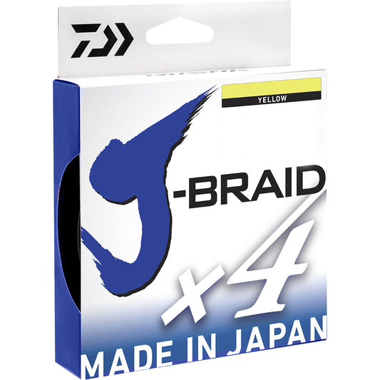 Daiwa J-Braid x4 Yellow Line-Line - Braid-Daiwa-135m/150y-4lb-Fishing Station