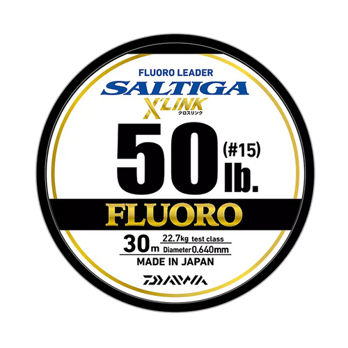 Daiwa Saltiga FC Fluorocarbon X-Link Leader Line-Line - Fluorocarbon Leader-Daiwa-20lb-Fishing Station