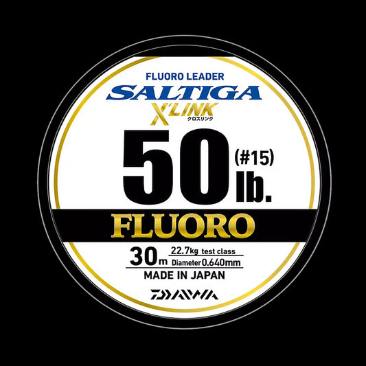 Daiwa Saltiga FC Fluorocarbon X-Link Leader Line-Line - Fluorocarbon Leader-Daiwa-20lb-Fishing Station