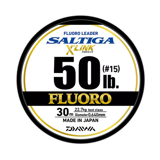 Daiwa Saltiga FC Fluorocarbon X-Link Leader Line-Line - Fluorocarbon Leader-Daiwa-20lb-Fishing Station