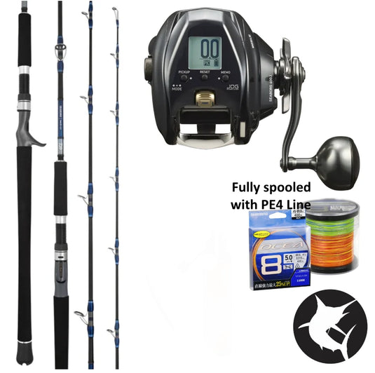 Daiwa 25 Seaborg Rod B63-4/5 / 23 Seaborg 400J Reel with Wilson Battery Electric Combo