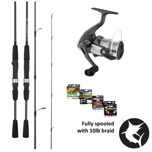 daiwa crossfire spinning combo Daiwa 26 Light Estuary Crossfire Combo LT2500 / 702LFS – Fishing Station