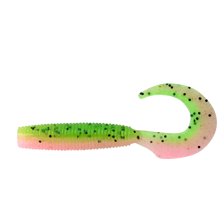 Daiwa Bait Junkie Grub-Lure - Soft Plastic-Daiwa-Strawberry Ripple #39-4”-Fishing Station