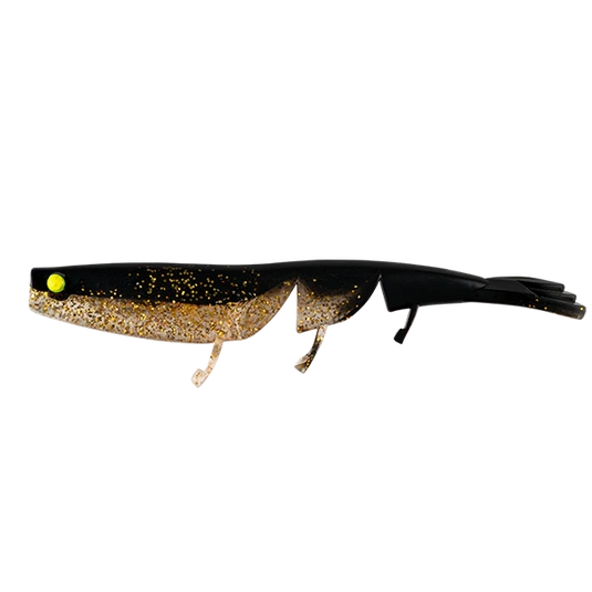 Daiwa Bait Junkie Prawn-Lure - Soft Plastic-Daiwa-5"-Black & Gold