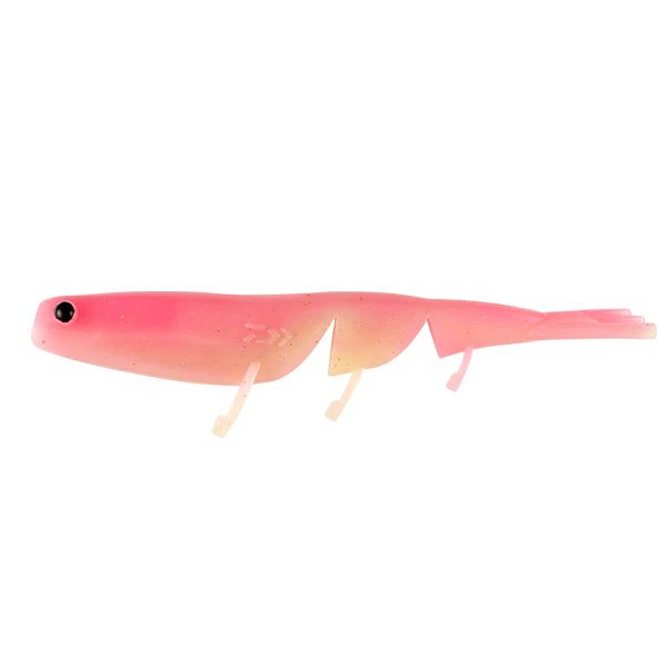 Load image into Gallery viewer, Daiwa Bait Junkie Prawn-Lure - Soft Plastic-Daiwa-5&quot;-Pink Glow UV #12-Fishing Station
