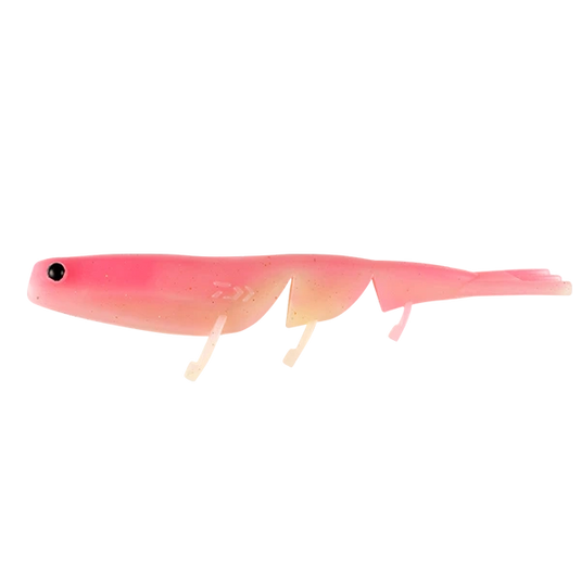 Daiwa Bait Junkie Prawn-Lure - Soft Plastic-Daiwa-5"-Pink Glow UV