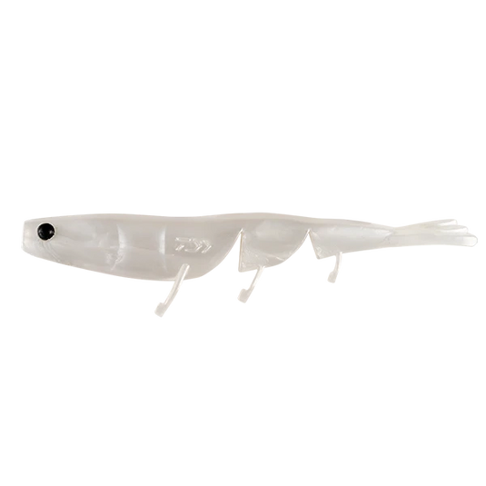 Daiwa Bait Junkie Prawn-Lure - Soft Plastic-Daiwa-5"-White Pearl