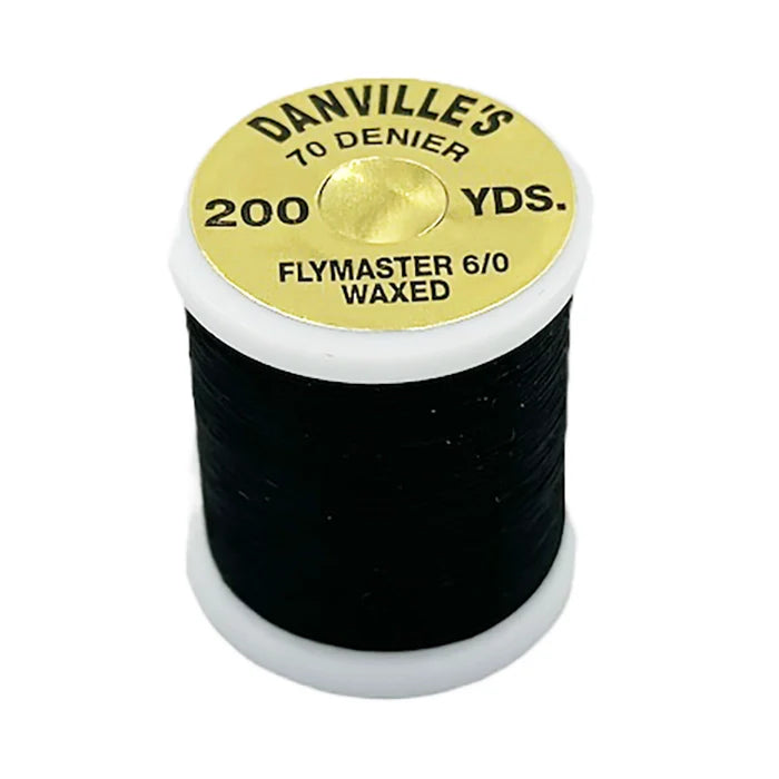 Danville Flymaster 6/0 Waxed Thread (70 Denier)-Fly Fishing - Fly Tying Material-Danville's-#11 Black-Fishing Station