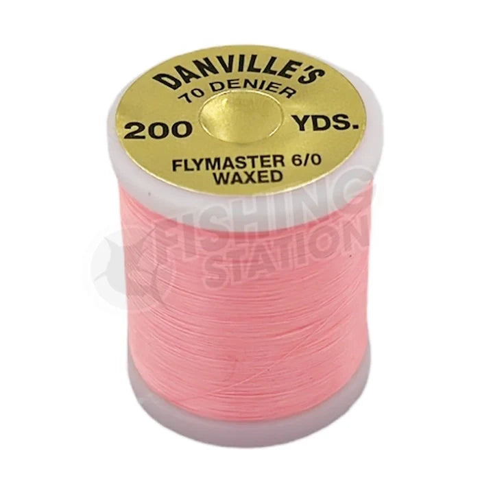 Danville Flymaster 6/0 Waxed Thread (70 Denier)-Fly Fishing - Fly Tying Material-Danville's-#140 FL Shrimp Pink-Fishing Station
