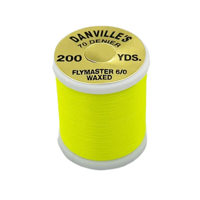 Danville Flymaster 6/0 Waxed Thread (70 Denier)-Fly Fishing - Fly Tying Material-Danville's-#143 Fl Yellow Chartreuse-Fishing Station