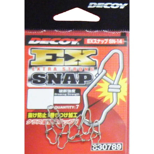 Decoy EX Extra Strong Snap-Terminal Tackle - Swivels & Snaps-Decoy-1 - (7pc)-Fishing Station