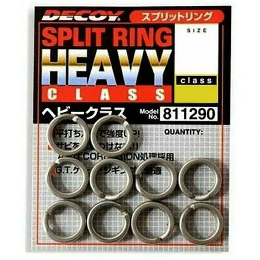 Decoy Split Ring Heavy Class-Terminal Tackle - Split & Solid Rings-Decoy-8 - (10pc)-Fishing Station