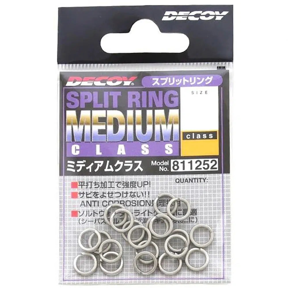 Decoy Split Ring Medium Class-Terminal Tackle - Split & Solid Rings-Decoy-7 - (15pc)-Fishing Station