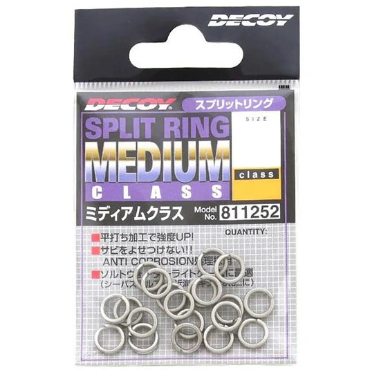 Decoy Split Ring Medium Class-Terminal Tackle - Split & Solid Rings-Decoy-4 - (20pc)-Fishing Station