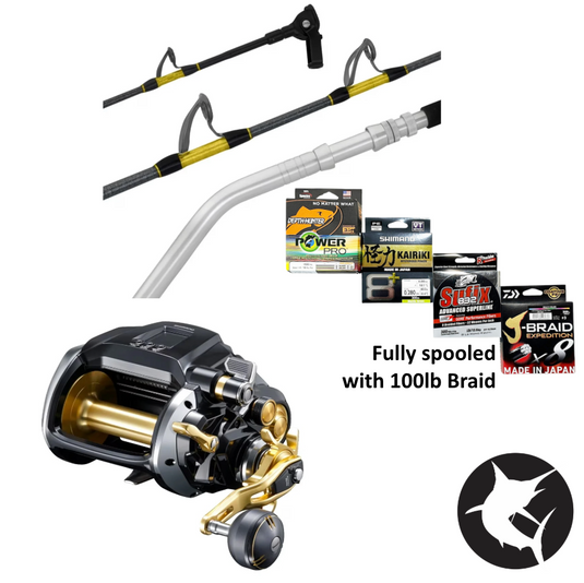 electric fishing rod and reel combo Kraken Big Game Reels Reels & & Battery / Right Hand Fish Kids fishing tackle box combo set is a complete Deep Drop Electric Reel Combo