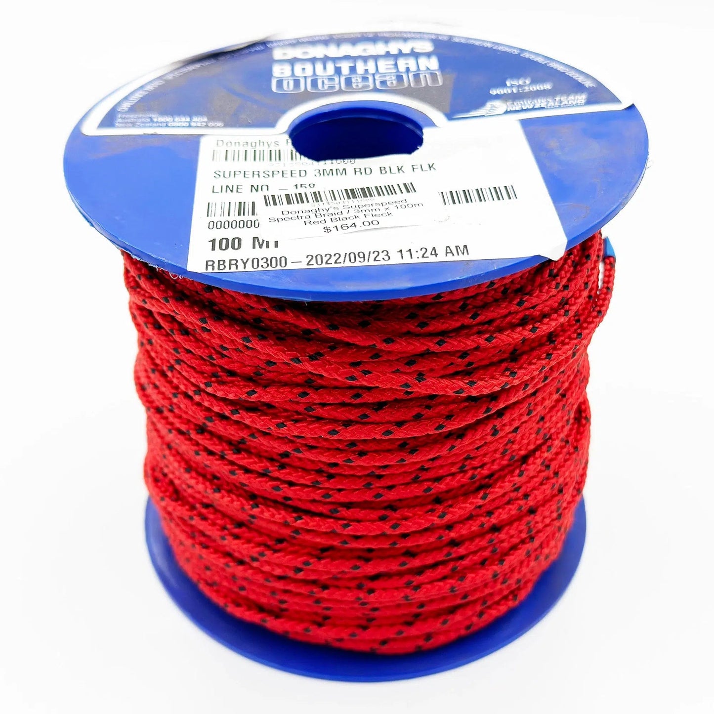 Donaghy's Superspeed Spectra Braid-Line - Braid-Donaghy's-3mm x 100m Red Black Fleck-Fishing Station